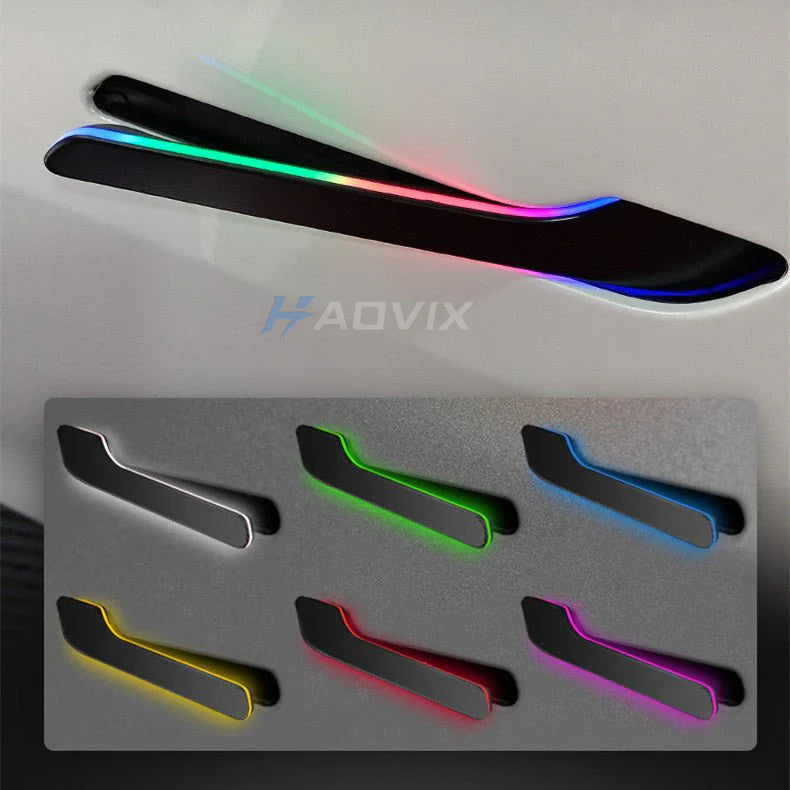 Haovix Auto Door Handles With Colorful LED Lights(V6 Pro) For Tesla Model 3/Y/ 3 Highland /Model Y Juniper