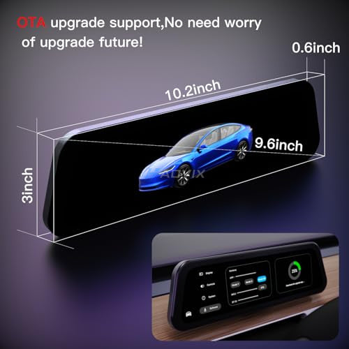 Haovix H96 9.6-inch CarPlay Screen Dashboard Touchscreen Display For Tesla Model 3/Y /Model Y Juniper/Model 3 Highland