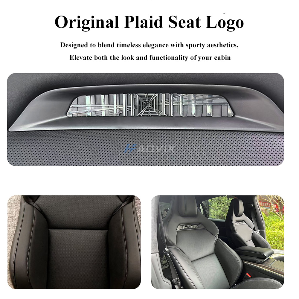 Haovix Plaid-Style Performance Sport Seats Nappa Leather for Tesla Model X/S (2021–2023)