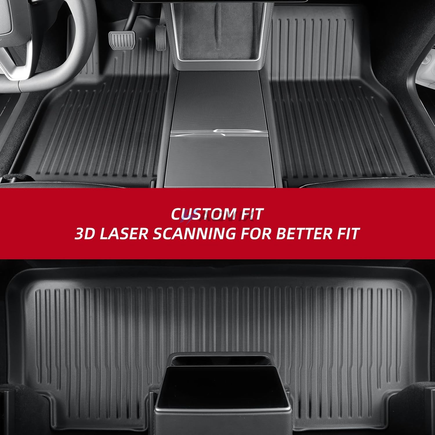 Haovix TPE Floor Mats for 2025+ Tesla Model Y Juniper | Non-Slip