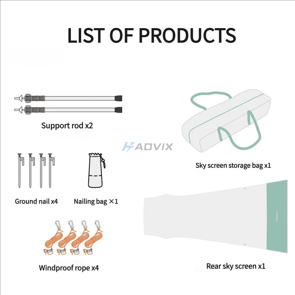 Haovix Tailgate Camping Tent for Tesla Model Y Juniper (2025+)