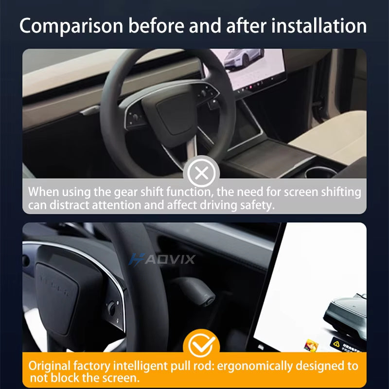 Haovix Gear Shift Lever & Turn Signal Stalk Right Side Upgrade Kit  for Tesla Model Y Juniper