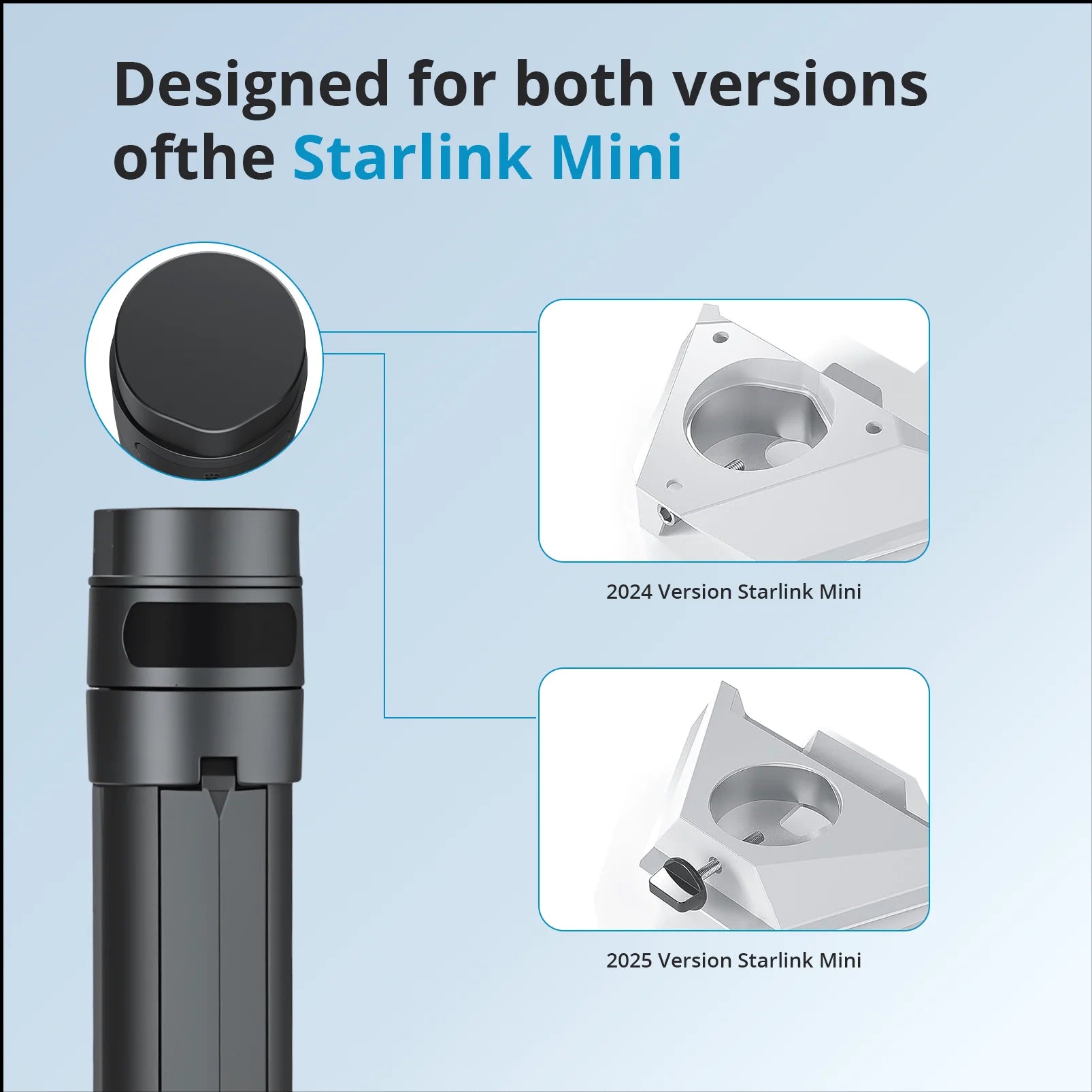 Haovix Starlink Mini Power Stand with Integrated Tripod | 45,000mAh Portable Battery Mount