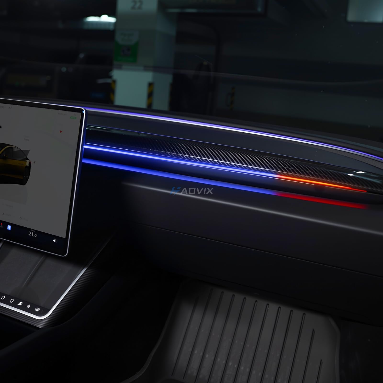 Haovix BSD 2.0 Blind Spot Warning System with Ambient Lighting For Tesla Model 3 Highland / Mdoel Y Juniper