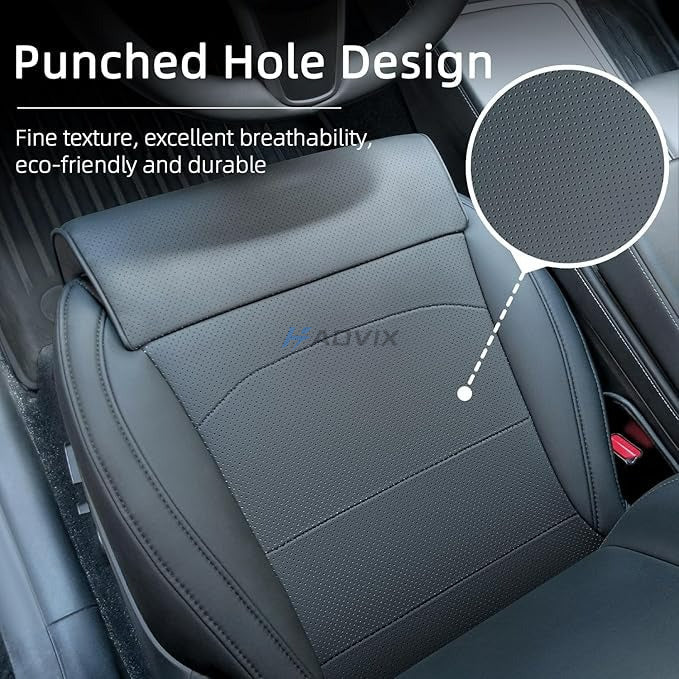 Haovix Full Surround Seat Cushion Cover with Extended Leg Support For Tesla Model 3 / Model Y