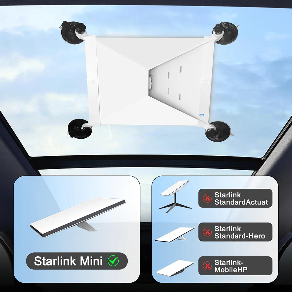 Haovix Starlink Mini Suction Cup Mount for Car Sunroofs or Windows – Secure Satellite Mounting Kit with Strong Grip